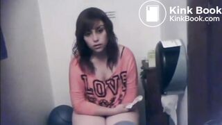 Cute girl pooping voyeur