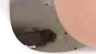 Sexy tanned chick toilet diarrhea farting