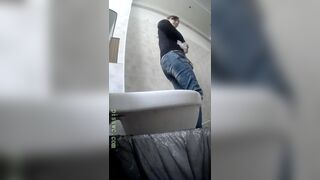 Russian Public Toilet Voyeur Girl Pooping