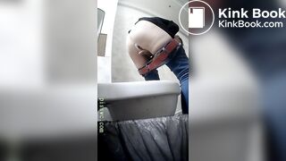 Russian Public Toilet Voyeur Girl Pooping