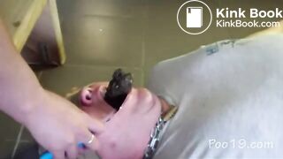 Guy eats 2 girl's shit