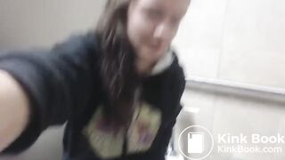 Sexy teen toilet poop and fart - video 3