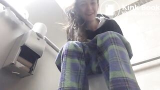 Sexy teen toilet poop and fart - video 3