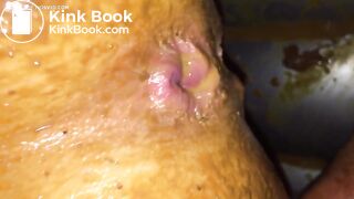 Masturbating with brown poop