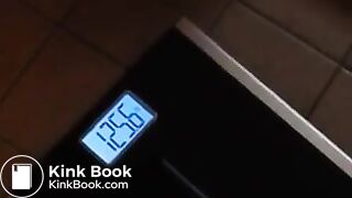 girl pooping on home toilet (selfie)