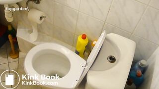 tattooed girl on toilet 8