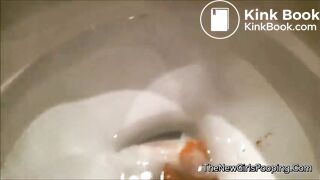 pooping on toilet - video 3