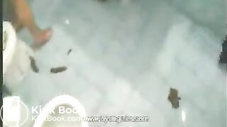 Girl shit accident bathroom