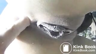 Beauty girl shit under water