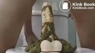 White ass shitty dildo