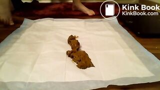 White Teen Spread Eagle On Bathroom Floor Pooping