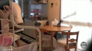 A poor video of a Japanese housekeeper