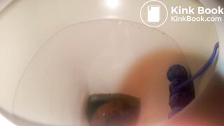 18-year old girl poopin in toilet