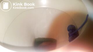 18-year old girl poopin in toilet