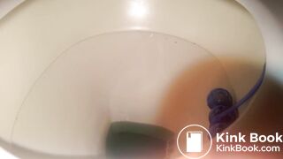 18-year old girl poopin in toilet