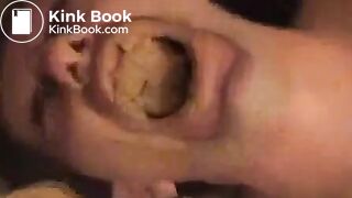 Eating some creamy yellow shit.