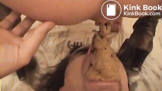 Eating some creamy yellow shit.