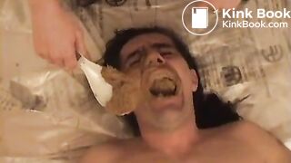 Eating some creamy yellow shit.