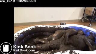 Dirty Couple Bathing In Cow Shit