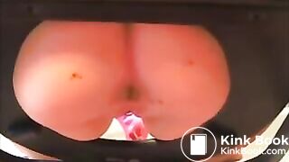 Blonde girl poops again