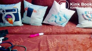 Cute camgirl does dirty enema