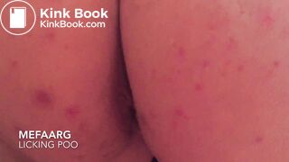 Licking wife poo direct from ass!