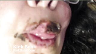 fat dirty girl play anal and shit eater