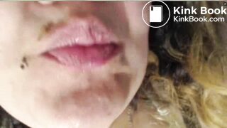 fat dirty girl play anal and shit eater