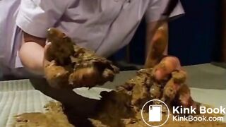 Japanese Scat Shitting and puking at the same time