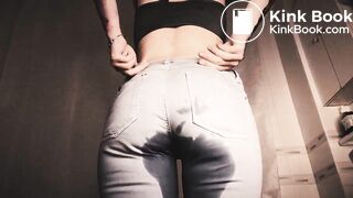 Jeans pooping and smear