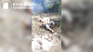 Trucker Takes a Shit Outdoors in Front of Mates