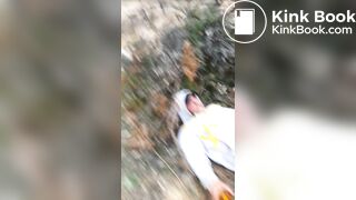 Trucker Takes a Shit Outdoors in Front of Mates