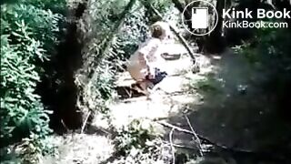 Monique, french granny, is shitting in the country