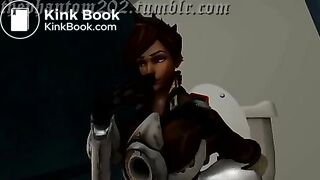 Tracer pooping toilet animation