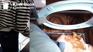 Shit in mouth close up 3.