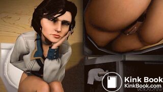 Elizabeth Tacking a shit.