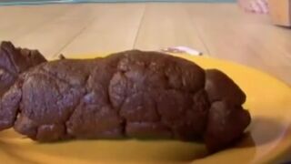 Shitting huge turd close up - video 2