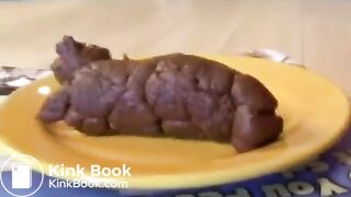 Shitting huge turd close up - video 2