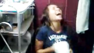 Girl let film her pooping