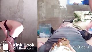 Guy eats 3 girl's shit