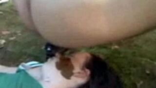 shitting on sleeping girls face in outdoor
