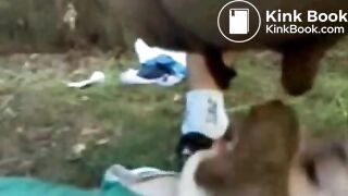 shitting on sleeping girls face in outdoor