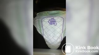 Black Girl poops Luvs Diaper No.1