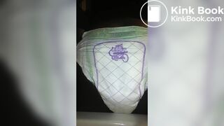 Black Girl poops Luvs Diaper No.1