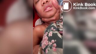 Ebony teen gets fucked hard