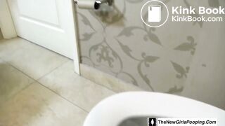 Brunette pornstar poop