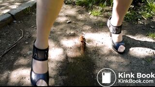 Milf pissing and shitting in public