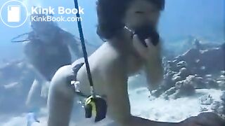 girl pooping in the water