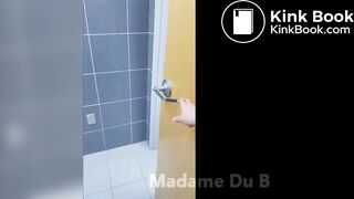 Pawg offloads at a public restroom