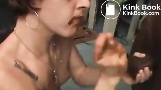 Nasty interracial scat sex